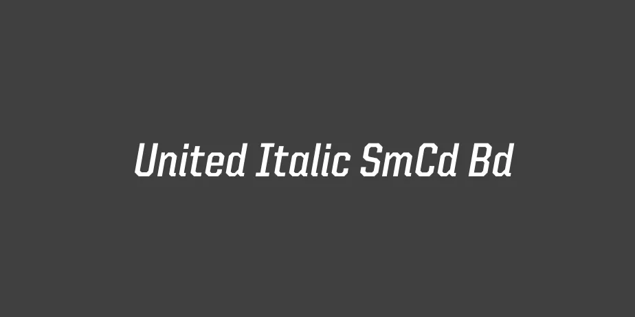 Fonte United Italic SmCd Bd