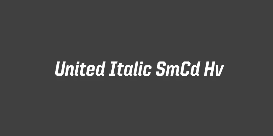 Fonte United Italic SmCd Hv