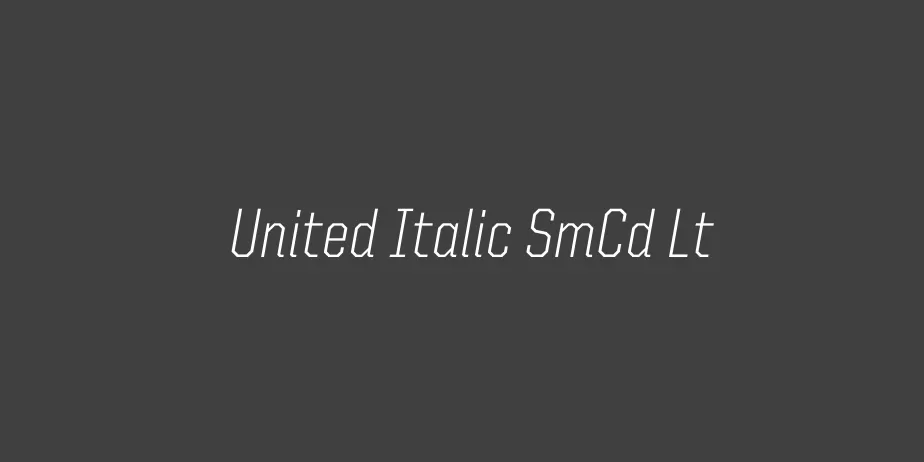 Fonte United Italic SmCd Lt