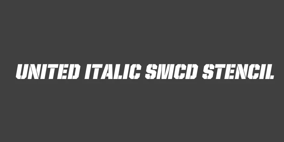 Fonte United Italic SmCd Stencil