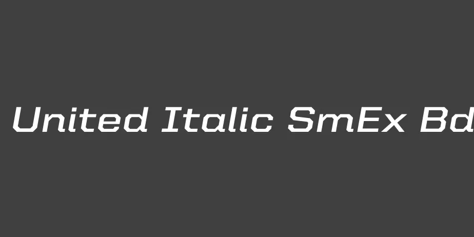 Fonte United Italic SmEx Bd