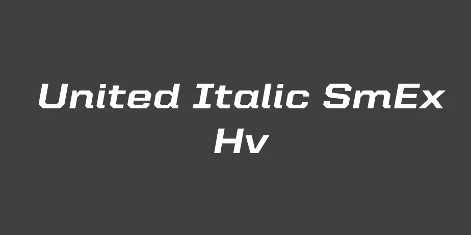 Fonte United Italic SmEx Hv