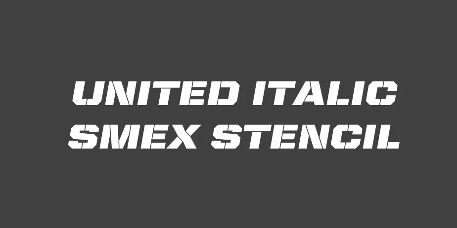 Fonte United Italic SmEx Stencil