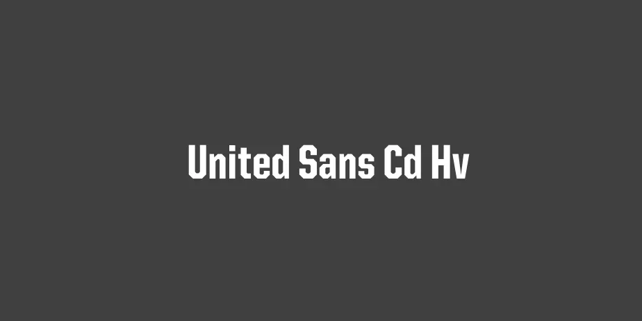 Fonte United Sans Cd Hv