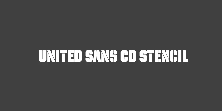 Fonte United Sans Cd Stencil