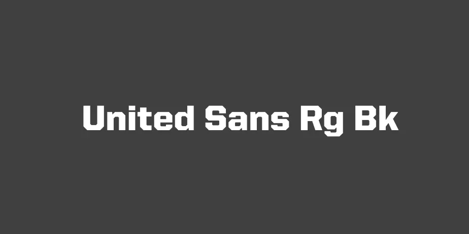 Fonte United Sans Rg Bk