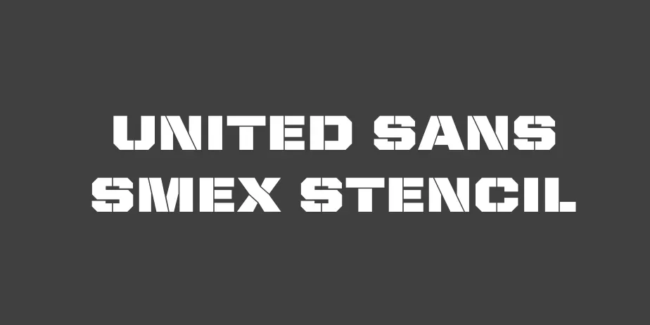 Fonte United Sans SmEx Stencil