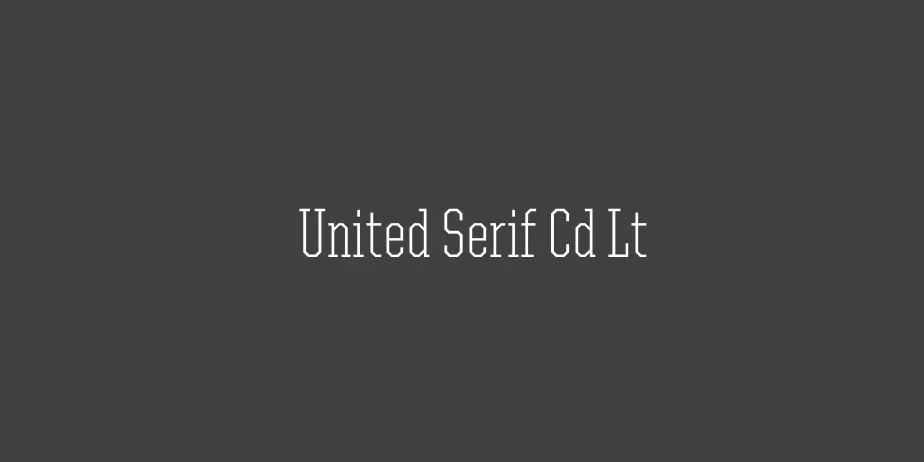 Fonte United Serif Cd Lt