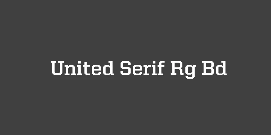 Fonte United Serif Rg Bd