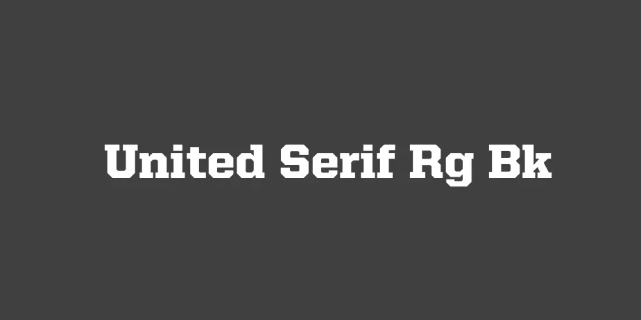 Fonte United Serif Rg Bk