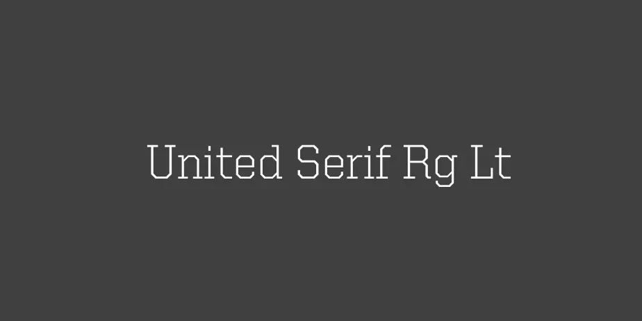 Fonte United Serif Rg Lt