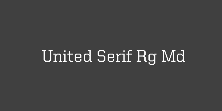 Fonte United Serif Rg Md