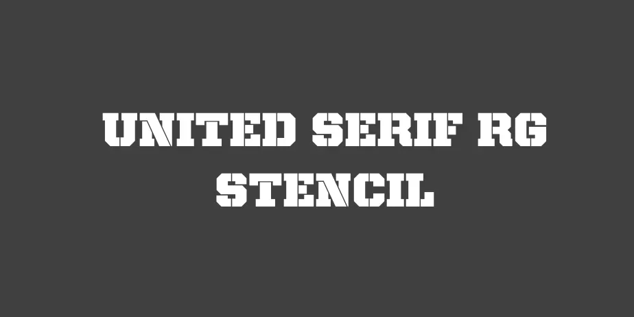 Fonte United Serif Rg Stencil