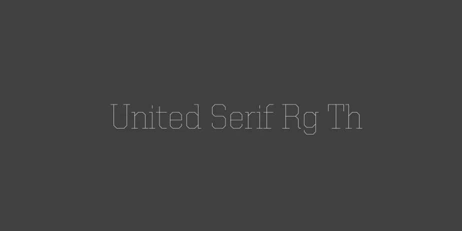 Fonte United Serif Rg Th