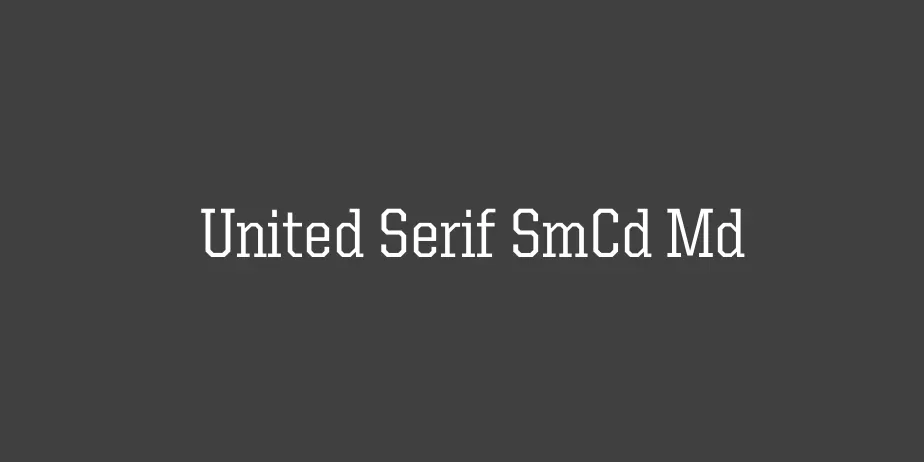 Fonte United Serif SmCd Md