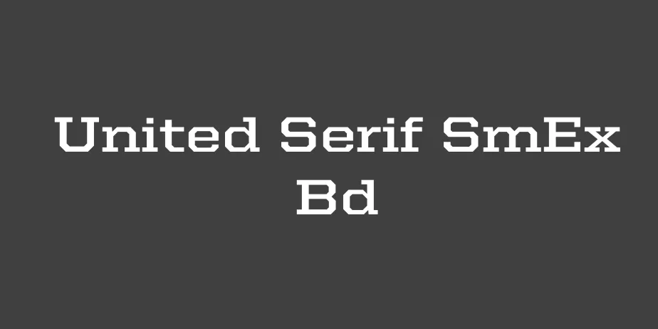 Fonte United Serif SmEx Bd