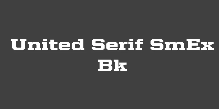 Fonte United Serif SmEx Bk