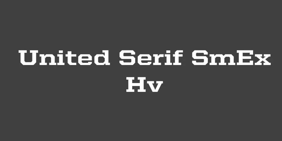 Fonte United Serif SmEx Hv