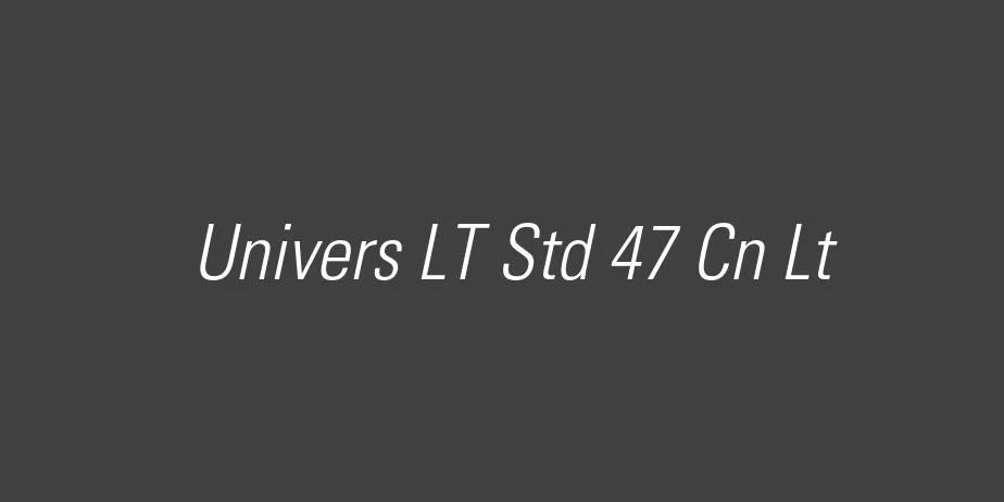 Fonte Univers LT Std 47 Cn Lt