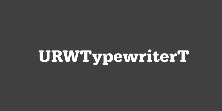 Fonte URWTypewriterT