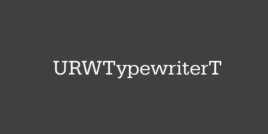 Fonte URWTypewriterT