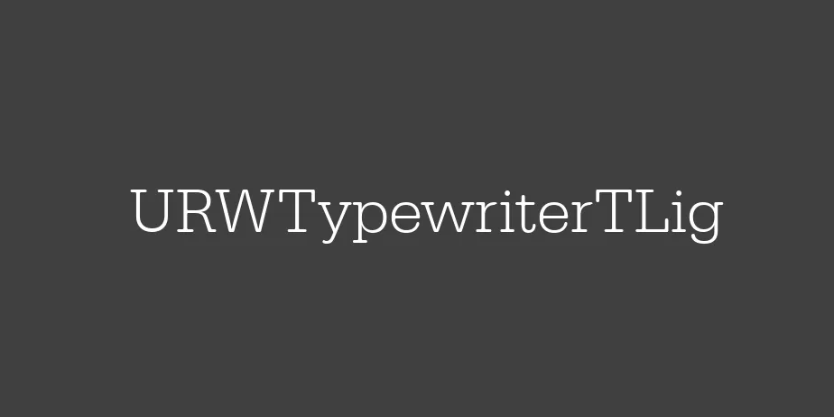 Fonte URWTypewriterTLig