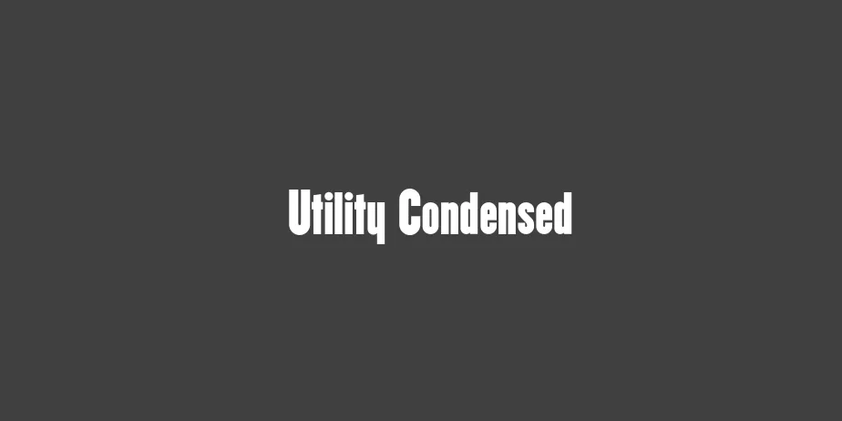 Fonte Utility Condensed