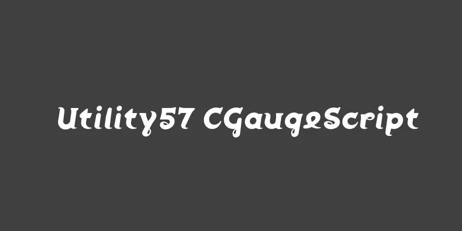 Fonte Utility57 CGaugeScript