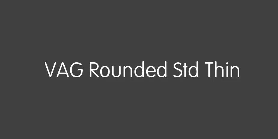 Fonte VAG Rounded Std Thin