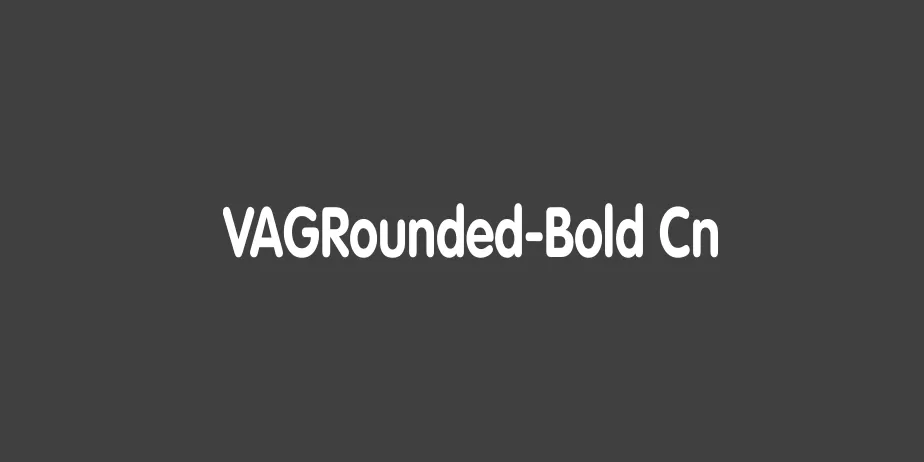 Fonte VAGRounded-Bold Cn