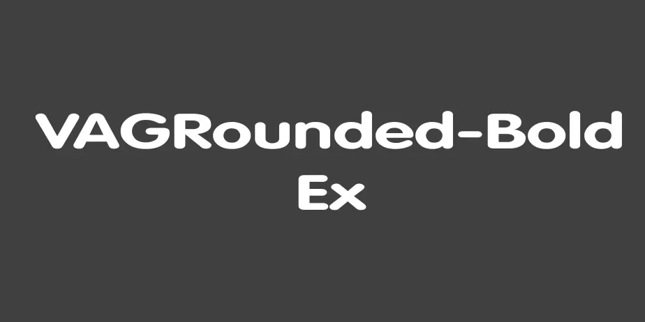 Fonte VAGRounded-Bold Ex