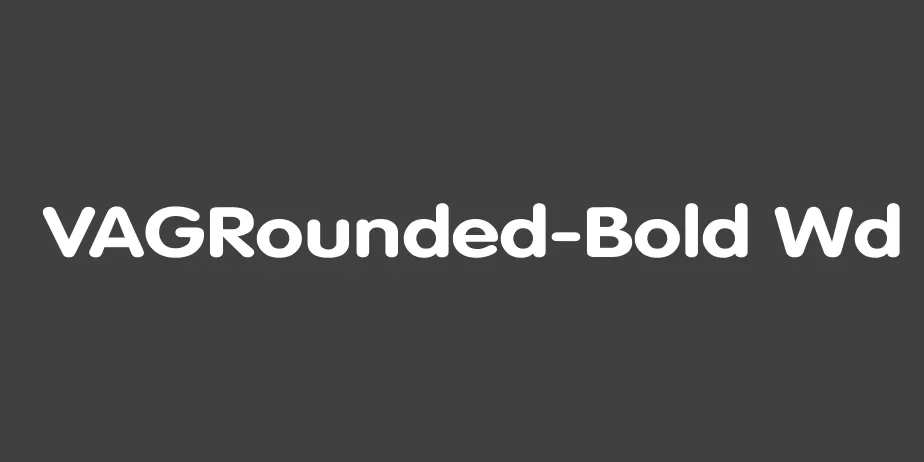 Fonte VAGRounded-Bold Wd
