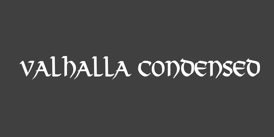 Fonte Valhalla Condensed