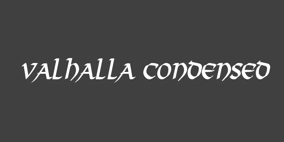 Fonte Valhalla Condensed