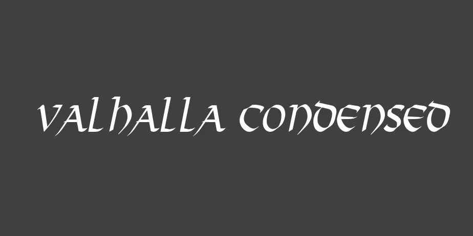 Fonte Valhalla Condensed