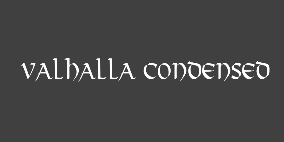 Fonte Valhalla Condensed