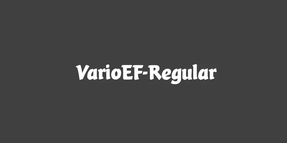 Fonte VarioEF-Regular