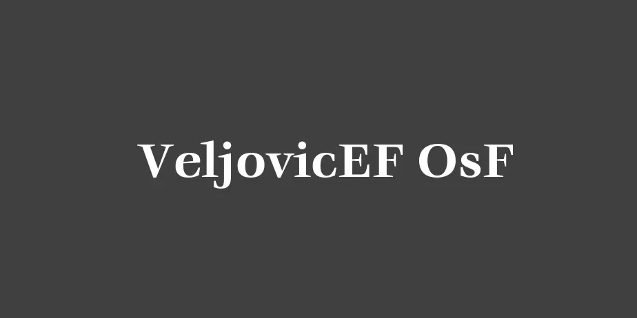 Fonte VeljovicEF OsF