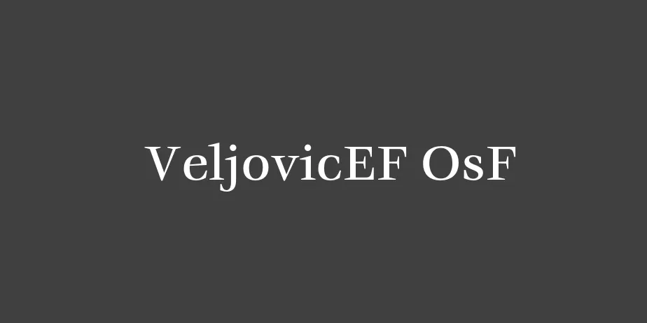 Fonte VeljovicEF OsF