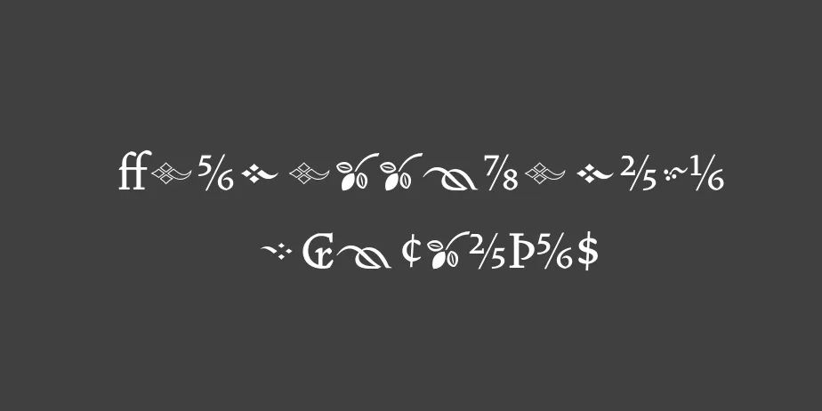 Fonte VendettaMedium Fractions