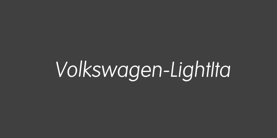 Fonte Volkswagen-LightIta