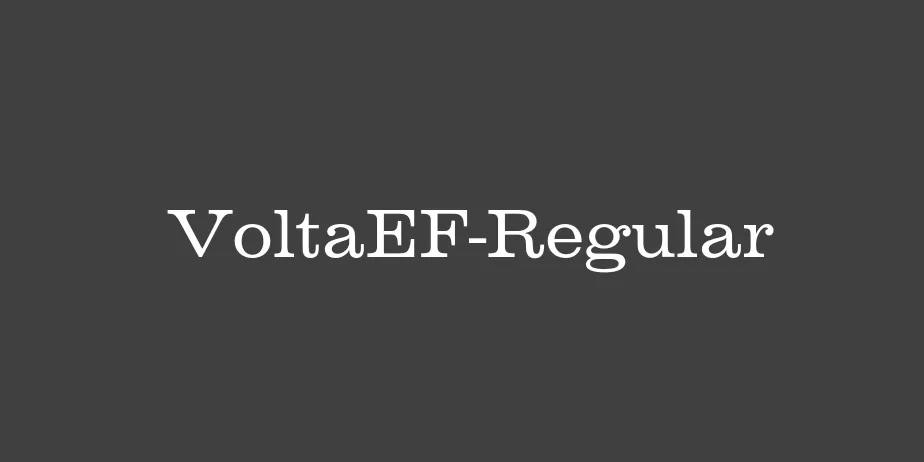 Fonte VoltaEF-Regular