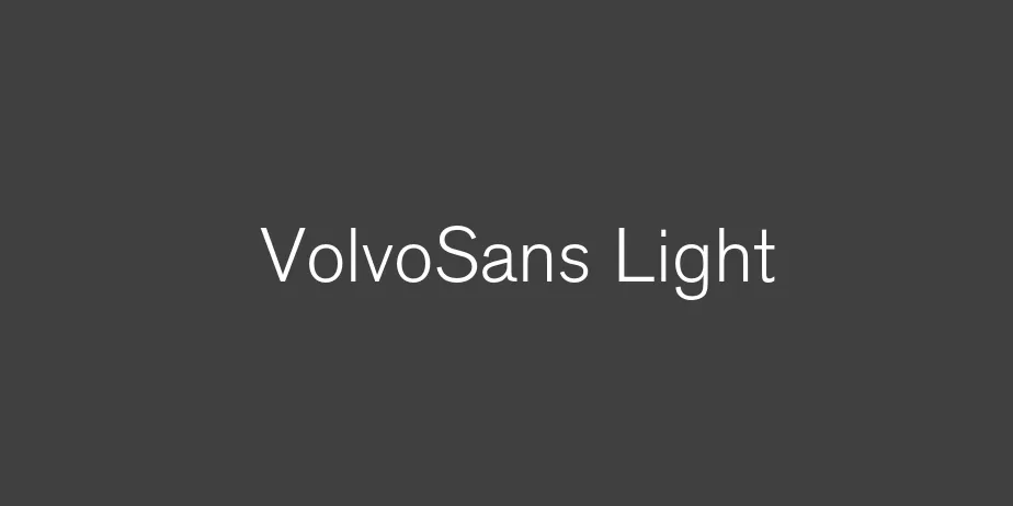 Fonte VolvoSans Light