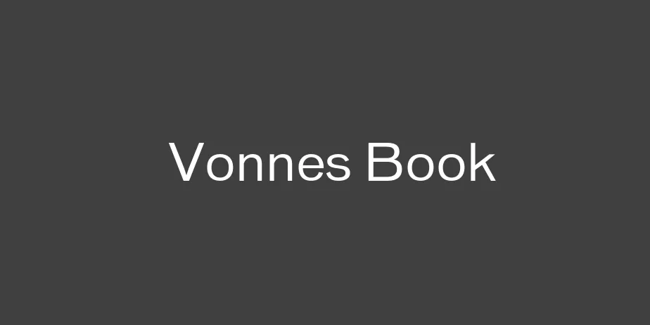 Fonte Vonnes Book