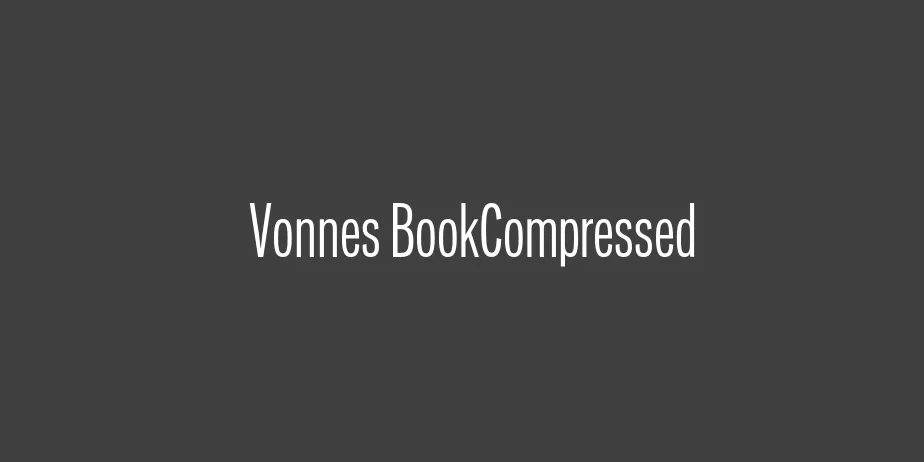 Fonte Vonnes BookCompressed