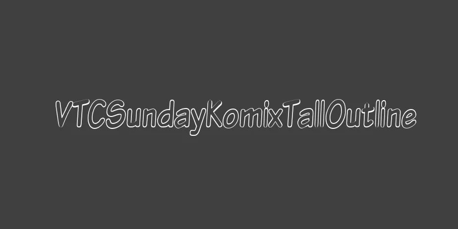 Fonte VTCSundayKomixTallOutline