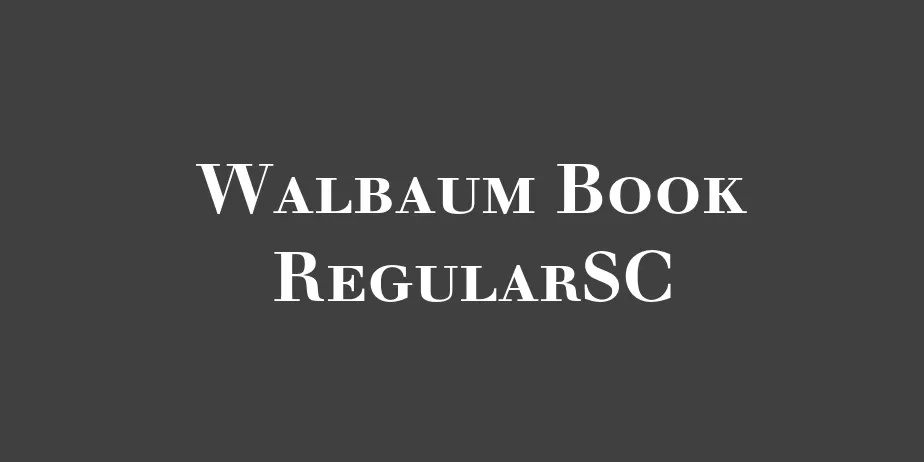 Fonte Walbaum Book RegularSC