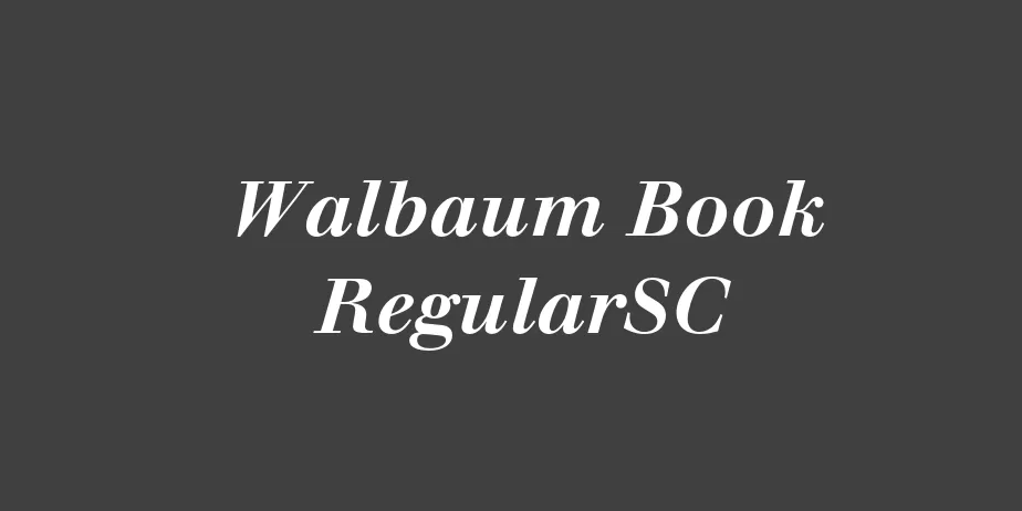 Fonte Walbaum Book RegularSC