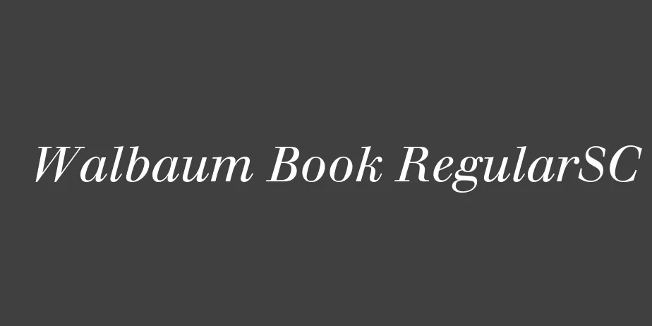 Fonte Walbaum Book RegularSC