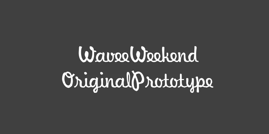 Fonte WaveeWeekend OriginalPrototype